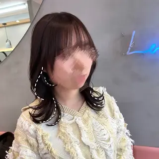 セミロング レイヤー/艶髪 縮毛矯正🌱  赤石のヘアスタイル