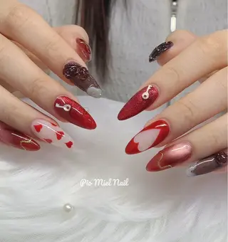 ネイル momo 長さだしのネイルデザイン