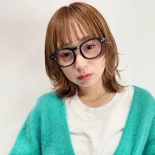 ミディアム カラー ヘアアレンジ 〽️magico/ ウルフDaiki〽️のヘアスタイル