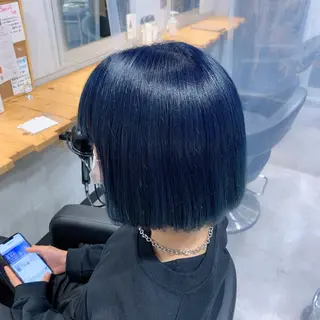 ミディアム カラー ネイル マツエク・マツパ NANAMI🩵 大人可愛い韓国ヘアのヘアスタイル