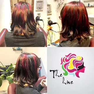 ミディアム カラー Hair salon The  hiveのヘアスタイル