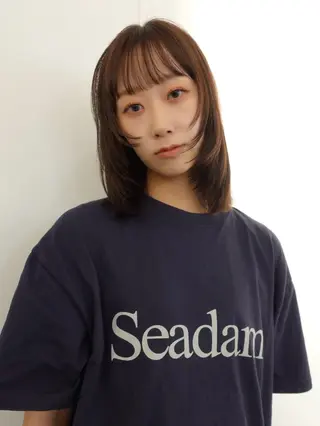 ミディアム カラー ヘアアレンジ mina 🌷のヘアスタイル