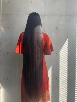 ロング 植田 能生のヘアスタイル