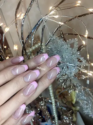 セミロング ネイル 長さ出し専門 nynaのネイルデザイン