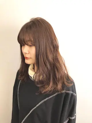 ミディアム カラー パーマ 徳永 大樹のヘアスタイル
