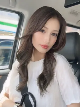 ロング カラー ヘアアレンジ vizz by elyts【北谷】のヘアスタイル