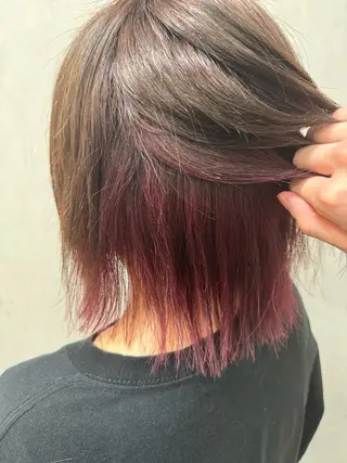 ミディアム カラー TELAHAIR研究学園店所属・TELAHAIR 副店長 永田のヘアスタイル