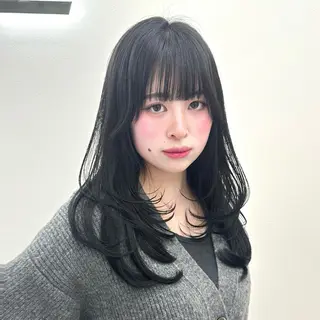 ロング 大人っぽ中韓レディ ヘア🤍MAOのヘアスタイル