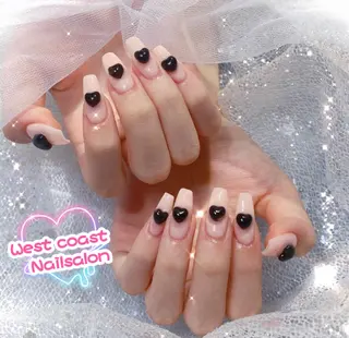 ネイル リボン、ガーリー パーツ放題専門店のネイルデザイン