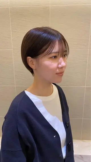 ショート カラー 《無料カットモデル / perm》ナミのヘアスタイル