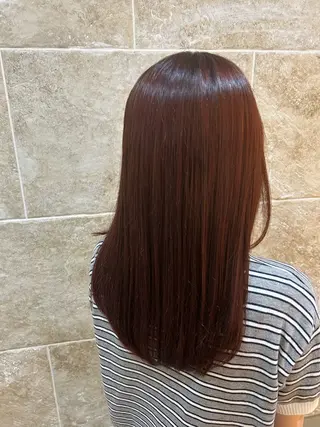 ミディアム カラー 長田 有紗のヘアスタイル