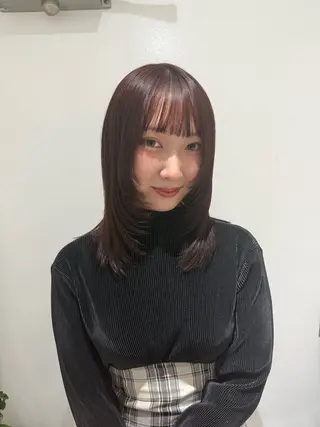 ミディアム HAZEL 博多所属・SHIORI/ 博多美容室のヘアスタイル
