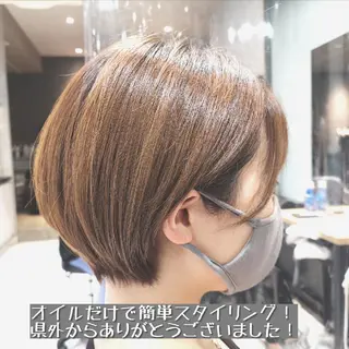 ショート カラー 髪質改善✨️レイヤー クボタリョウのヘアスタイル