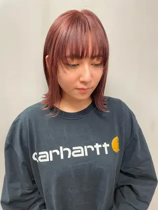 ミディアム カラー パーマ ヘアアレンジ メンズ キッズ ネイル マツエク・マツパ アイブロウ tatsumi/ボブ ウルフ/レイヤーのヘアスタイル