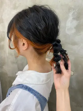 ミディアム ヘアアレンジ 志賀 あずみのヘアスタイル