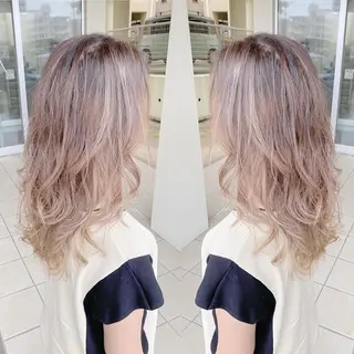 ミディアム カラー grand juteのヘアスタイル