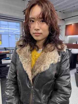 ミディアム パーマ 鎌田健/パーマ ボブ/レイヤー/のヘアスタイル