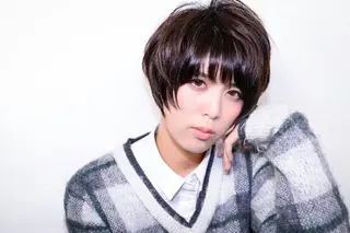 ショート カラー belta 姫路山吹 カラーモデル募集のヘアスタイル