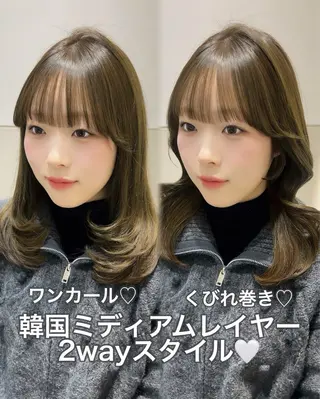 ロング カラー 🩷韓国ヘア/ミディ アム🩷Maikaのヘアスタイル