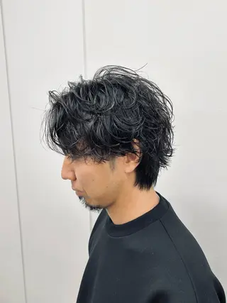 ミディアム パーマ メンズ 🏁メンズパーマ/ RYOYAのヘアスタイル