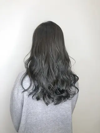 セミロング レイヤー×縮毛矯正 深見 拓のヘアスタイル