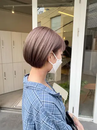 ショート カラー ハイトーン×似合わせ 🌱中川慎之介のヘアスタイル