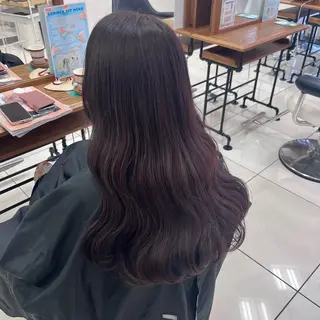 ロング カラー ウスイ ハルカのヘアスタイル