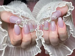 ネイル 23時まで❤︎韓国、 ワンホンネイルのネイルデザイン