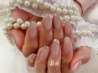 ネイル ネイルサロンAiri 長さ出し·シンプルのネイルデザイン