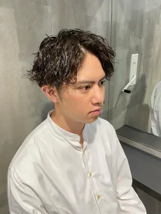 ショート パーマ メンズ Agu hair lore沼館店所属・八戸パーマ/メンズパ ーマ/シンゴ。のヘアスタイル