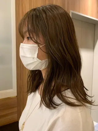 ミディアム カラー トーンアップ🦢 ユメのヘアスタイル