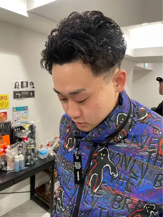 ショート パーマ メンズカット/シャ ドウパーマ/KOBAのヘアスタイル