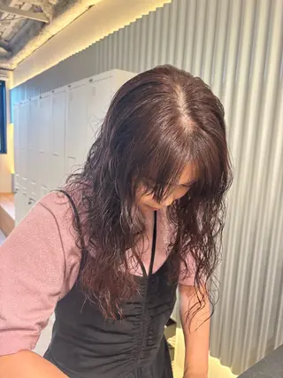 ミディアム カラー パーマ ヘアアレンジ 押切 響　のヘアスタイル