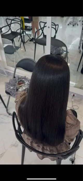 ロング カラー りきと🦋河原町 縮毛矯正/艶カラーのヘアスタイル