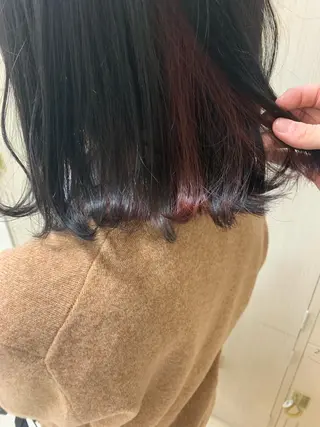 セミロング カラー 暖色専門美容師🎀 お客様満足度◎のヘアスタイル