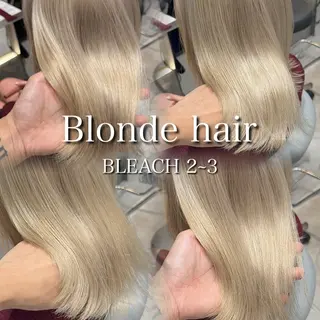 ミディアム カラー ハイトーンヘア れおん🌙のヘアスタイル