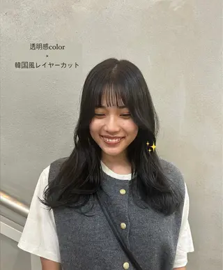 ロング カラー 艶髪に✧ / 透明感 カラー / 冨成のヘアスタイル