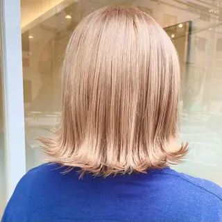 ミディアム カラー GO TODAY シェアサロン 原宿Verno店所属・髪質改善/ブリーチ/ ボブ特化/よしきのヘアスタイル