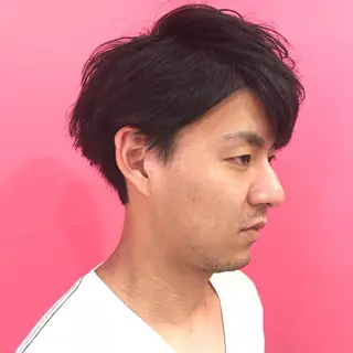 ショート パーマ メンズ Vir by browのヘアスタイル