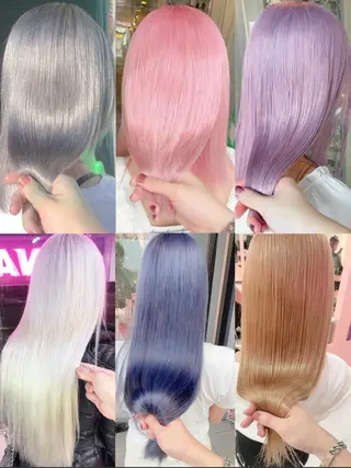 セミロング ❄️💛エクステ ブリーチ❄️yukiのヘアスタイル