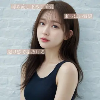 ロング 映える顔まわり/前髪 特化 💗 ユキマのヘアスタイル