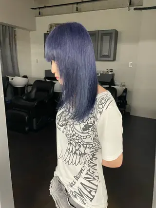 セミロング カラー ブリーチ/ベージュ 💕/momoaのヘアスタイル