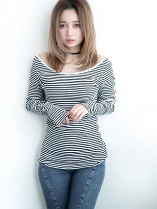 セミロング カラー パーマ ヘアアレンジ 年間1500人担当 代表　南一路のヘアスタイル