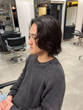 ミディアム パーマ メンズ fifth PARK所属・fifth PARK HIN★T★のヘアスタイル