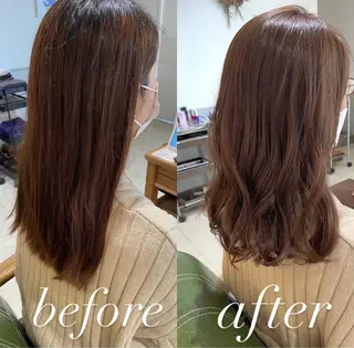 セミロング カラー eins.hair所属・過去一の柔髪ヘア 🌿einshairのヘアスタイル