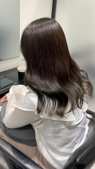 セミロング カラー パーマ ヘアアレンジ 髪質改善絹髪質感TR レイヤーカット/熊澤のヘアスタイル