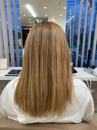 セミロング カラー 田中 陵のヘアスタイル