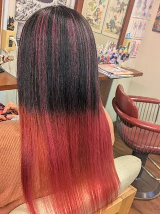 ロング カラー fuwat所属・秋葉原でカラーする なら🐉ちぇーたんのヘアスタイル