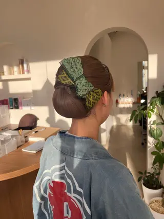 ロング ヘアアレンジ mei/艶髪/透明感 カラー/ヘアセットのヘアスタイル