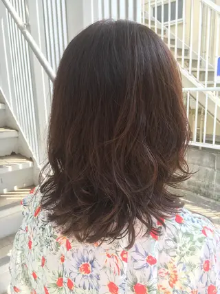 セミロング パーマ 榎園 由美のヘアスタイル